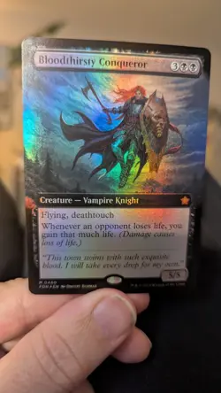 1x FOIL EXTENDED Bloodthirsty Conquerer FDN Foundations NM - MTG Magic Vampire - Image 1