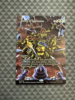 MTG Waves of Aggression #0013 Borderless Mythic TMNT Source Material (PZA) - Image 1
