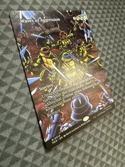 MTG Waves of Aggression #0013 Borderless Mythic TMNT Source Material (PZA) - Image 2