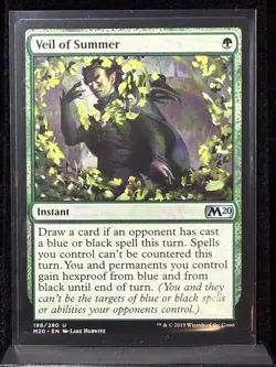 VEIL OF SUMMER #198 - MTG - MAGIC THE GATHERING - CORE SET 2020 - UNCOMMON - Image 1