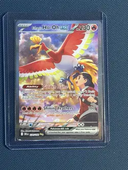 Pokemon Ethan's Ho-Oh EX 230/182 Destined Rivals Holo Illustration Rare READ - Image 1