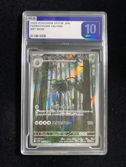 2025 Pokemon TCG Japanese Ferrothorn SV11W 145/086 AR Holo PLG 10 Gem Mint YX89 - Image 1