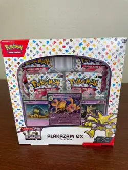 Pokemon TCG Scarlet and Violet - 151 Alakazam ex Collection Box - 4 Packs sealed - Image 1