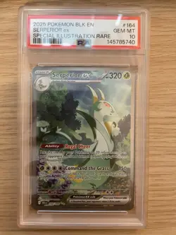 Pokemon TCG Serperior EX Sir 164/086 Black Bolt PSA 10 - Image 1