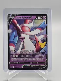 2021 Pokemon Dark Sylveon V SWSH134 Celebrations Black Star Promo Holo NM - Image 1