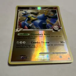 Pokemon Lucario GL 8/111 Rising Rivals Holo Rare Reverse Holo Basic 80 HP 2009 - Image 2