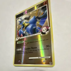 Pokemon Lucario GL 8/111 Rising Rivals Holo Rare Reverse Holo Basic 80 HP 2009 - Image 4