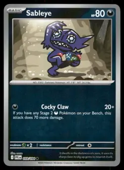 Reverse Holo Me02: Phantasmal Flames Pokemon TCG Sableye - Image 1