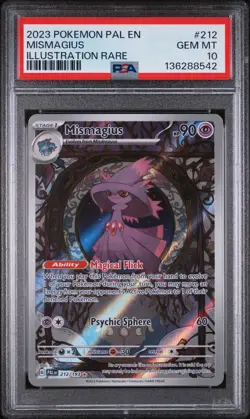 2023 POKEMON PAL EN-PALDEA EVOLVED ILLUSTRATION RARE #212 MISMAGIUS PSA 10 - Image 1