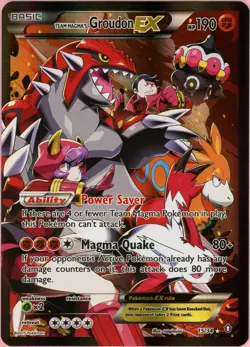 Pokemon Single: Team Magma's Groudon EX 15/34 Double Crisis (2015) Holo LP - Image 1