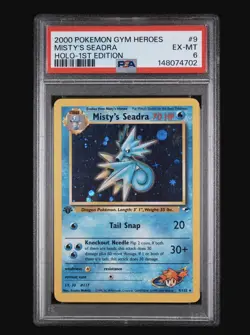 2000 POKEMON GYM HEROES MISTY's SEADRA HOLO-1ST EDITION NEW CERT PSA6 LOW POP 82 - Image 1
