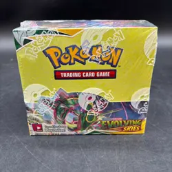 Pokemon TCG SWSH Evolving Skies Booster Box Sealed w/ Acrylic Case - Image 1