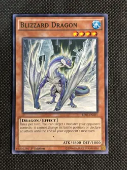 YuGiOh! - Blizzard Dragon BP03-EN031 Rare 1st Edition Near Mint - Image 1