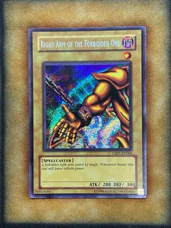 Yugioh Right Arm Of The Forbidden One UBP1-EN003 Secret Rare MP - Image 1