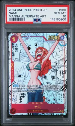 PSA 10 Nami OP01-016 Manga Alt Art ONE PIECE Japanese - Image 1