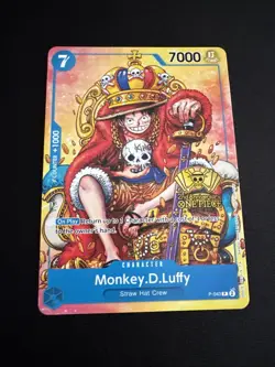 One Piece Monkey.D.Luffy 2nd Anniversary Stamped Promo P-043 NM - Image 1