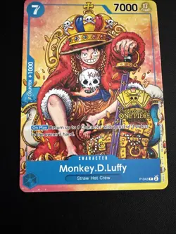 One Piece Monkey.D.Luffy 2nd Anniversary Stamped Promo P-043 NM - Image 3
