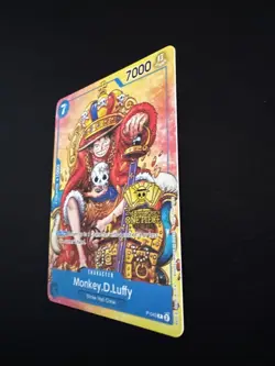 One Piece Monkey.D.Luffy 2nd Anniversary Stamped Promo P-043 NM - Image 5