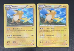 Pokemon TCG Raichu XY Base Set Holo and Reverse Holo Rare Card 43/146 - Image 1