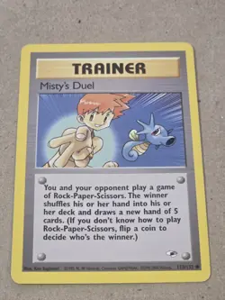 Pokemon TCG Card 2000 Gym Heroes Misty's Duel 123/132 - Image 1