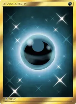 Pokemon TCG Darkness Energy Basic Energy 168/147 Secret Rare Holo Card - Image 1