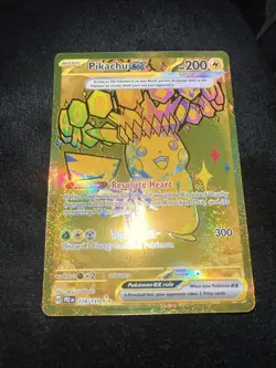 Pokemon TCG Prismatic Evolutions Pikachu EX Gold Hyper Rare Card 179/131 - Image 1