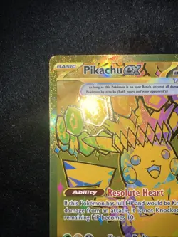 Pokemon TCG Prismatic Evolutions Pikachu EX Gold Hyper Rare Card 179/131 - Image 2