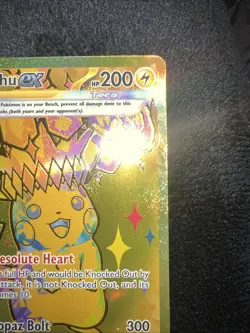 Pokemon TCG Prismatic Evolutions Pikachu EX Gold Hyper Rare Card 179/131 - Image 3