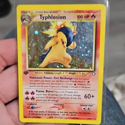 Pokemon Typhlosion 1st Edition Holo Rare Neo Genesis 17/111 English Card - Image 1