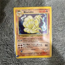 Pokemon Ninetales Base Set Holo Rare 12/102 80 HP Wizards Trading Card - Image 1