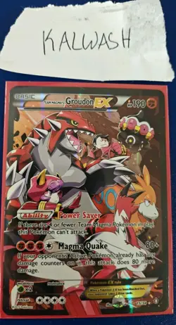 Pokemon TCG Team Magma's Groudon EX Double Crisis Card 15/34 Near Mint Condition - Image 1