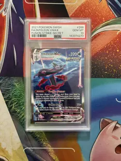 Pokemon Card PSA 10 Inteleon VMAX Alt Art 266/264 Fusion Strike Holo One Owner - Image 1