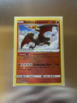 Pokemon TCG Radiant Charizard Crown Zenith Card 020/159 Radiant Rare Holo - Image 1