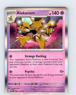 Pokemon TCG Alakazam S&V Twilight Masquerade 082/167 Holo Rare Card NM - Image 1