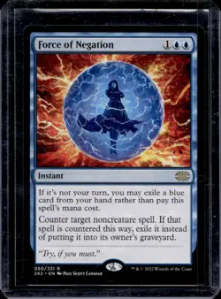 2022 Magic The Gathering MTG Force Of Negation Foil Rare #050/311 - Image 1