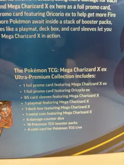 NEW NEW Pokemon TCG Mega Evolutions Mega Charizard X EX Premium Collection - Image 3