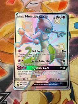 Mewtwo GX SV59/SV94 Hidden Fates Shiny Vault Pokemon 2019 - Near Mint - Image 1