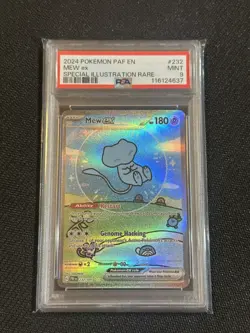 2024 Pokemon S&V Paldean Fates Mew Ex SIR 232/091 BUBBLE MEW PSA 9 MINT - Image 1