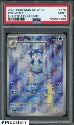 2023 Pokemon MEW EN Illustration Rare #176 Poliwhirl PSA 9 MINT - Image 1