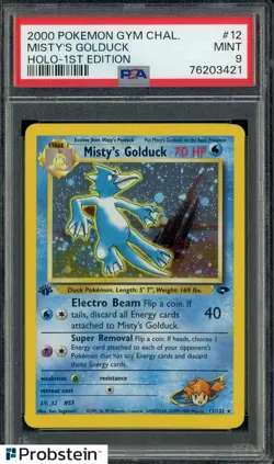 2000 Pokemon Gym Challenge #12 Misty's Golduck Holo 1st Edition PSA 9 MINT - Image 1