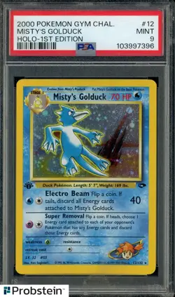 2000 Pokemon Gym Challenge #12 Misty's Golduck Holo 1st Edition PSA 9 MINT - Image 1