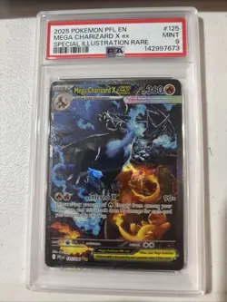 Pokemon 2025 Mega Charizard X Ex Special Illustration Rare PSA 9 - Image 1