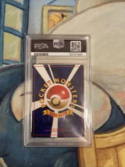 HITMONCHAN PSA 9 BASE SET JAPANESE POKEMON SWIRL HOLO #107 MINT 1996 - Image 2
