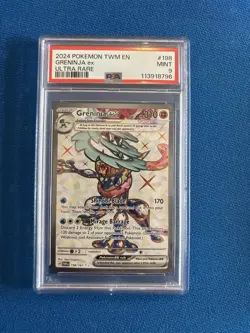 POKEMON 2024 Twlight Masquerade Ultra Rare GRENINJA EX #198 PSA 9 Mint RARE - Image 1