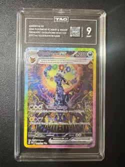 2025 Umbreon ex Pokemon Scarlet & Violet Prismatic Evolutions TAG 9 #161/131 - Image 1