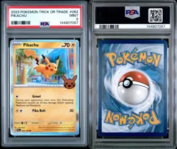 2023 Pokemon Trick Or Trade #62 Pikachu Basic PSA 9 Mint . - Image 3