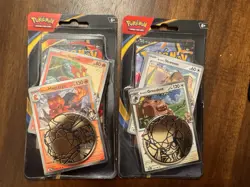 Pokemon TCG Checklane Blister Pack Set Of 2 (Arven’s Greedent & Ethan’s Magcargo - Image 1