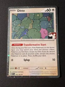 Ditto 132/165 Cosmos Holo Prize Pack Stamped Series 6 Pokemon TCG 151 Mew - Image 1
