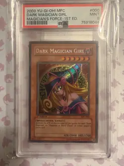 Yu-Gi-Oh Dark Magician Girl MFC-000 Magician's Force 1st Edition PSA 9 - Image 1