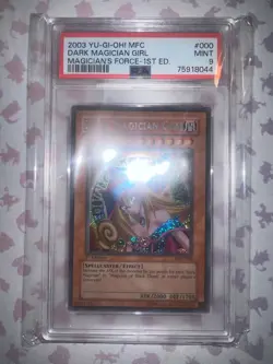 Yu-Gi-Oh Dark Magician Girl MFC-000 Magician's Force 1st Edition PSA 9 - Image 3